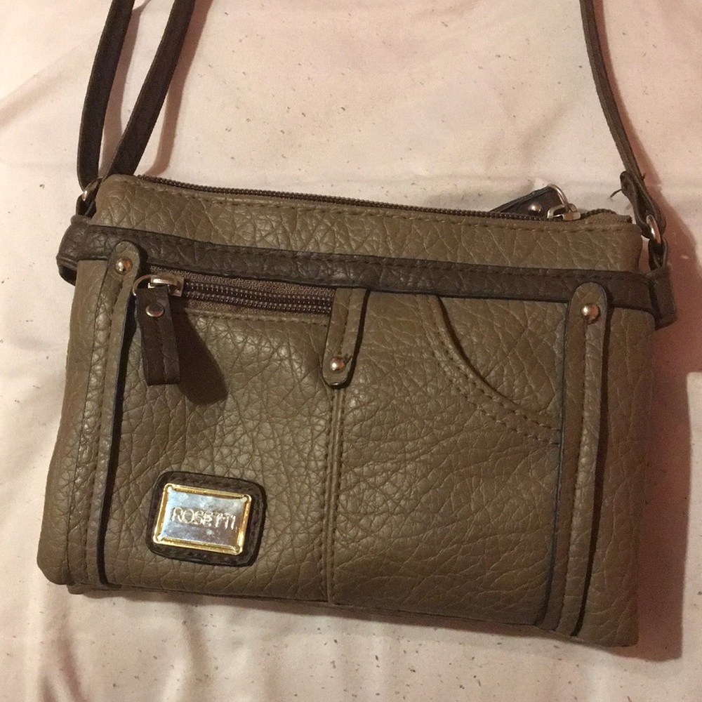 A brown Rosetti purse